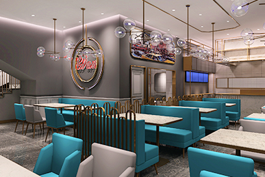 港式茶餐廳空間裝飾裝修設(shè)計(jì)、軟裝設(shè)計(jì)